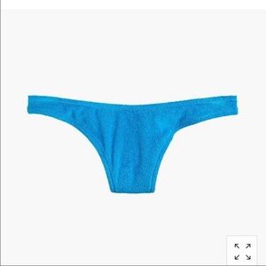 NWT J. Crew terry cloth bikini bottom. Bright blue color. Item #J4177